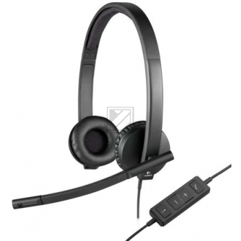 981-000575 LOGITECH H570E Headset Kabel Stereo on-ear USB-A schwarz