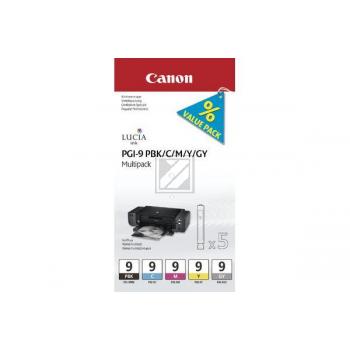 1034B013 CANON PGI9 Nr.9 Pixma Tinte (5) cmy pbk/gy w/o SEC Fotos Blister 5x14 ml