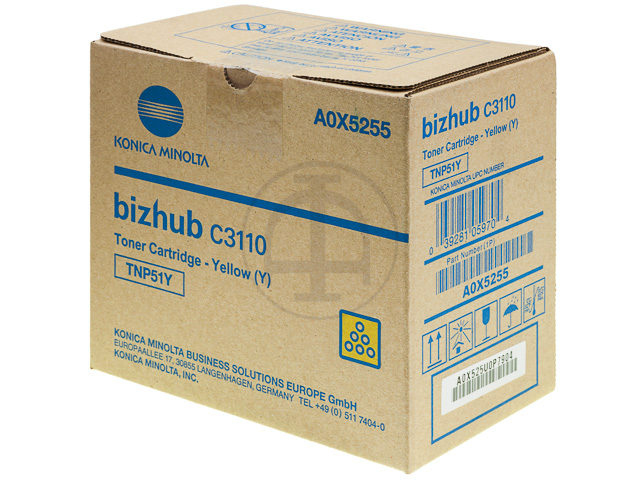 A0X5255 KONICA BIZHUB C3110 TONER YEL 5000Seiten TNP51Y