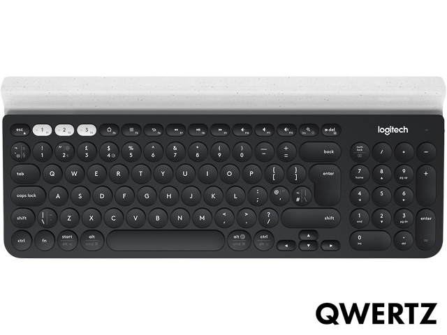 LOGITECH K780 TASTATUR QWERTZ DE 920-008034 kabellos/bluetooth/dunkelgrau