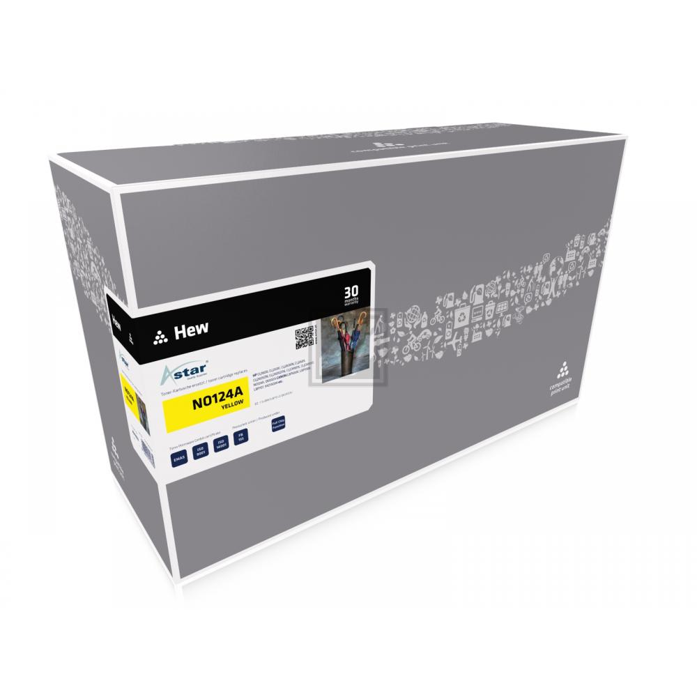 AS13002 ASTAR HP 124A CLJ Cartridge yellow rebuilt 2000Seiten Chip