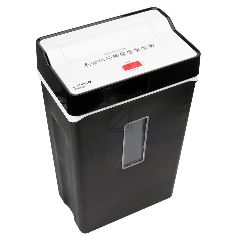 2712 OLYMPIA PS 55CC Aktenvernichter A4 4x40mm Partikel 10 Blatt P-4 schwarz