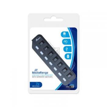 MRCS504 MEDIARANGE Hub USB 2.0 7-port Plug & Play