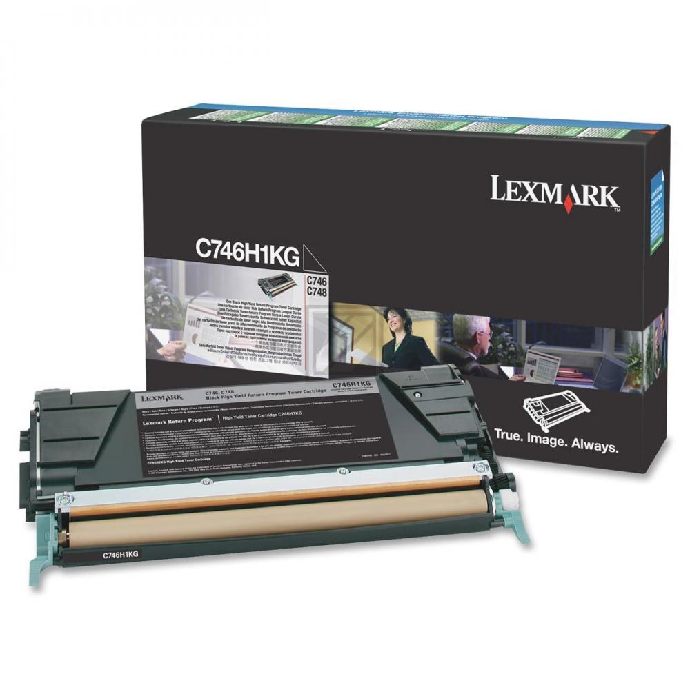 C746H1KG LEXMARK Optra C Toner black HC return 12.000Seiten
