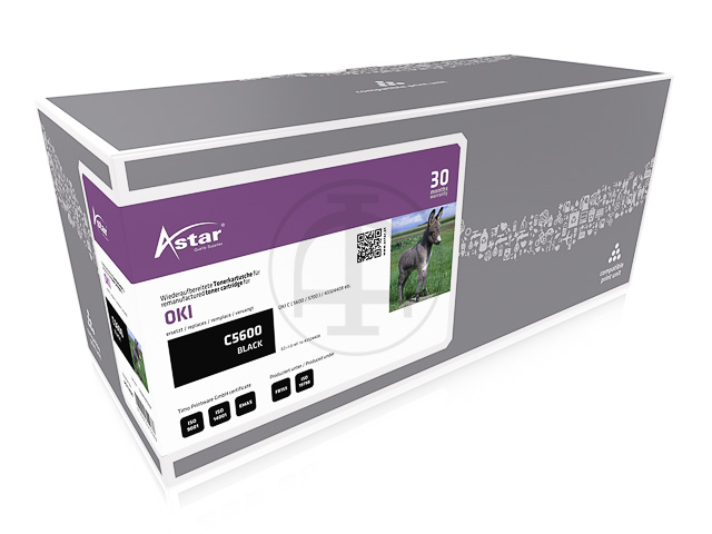 AS11408 ASTAR OKI C5600 TONER BLK 43324408 6000Seiten