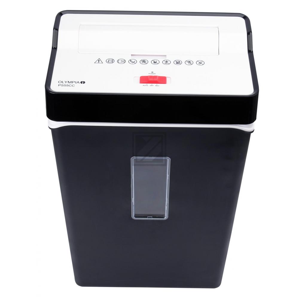2712 OLYMPIA PS 55CC Aktenvernichter A4 4x40mm Partikel 10 Blatt P-4 schwarz