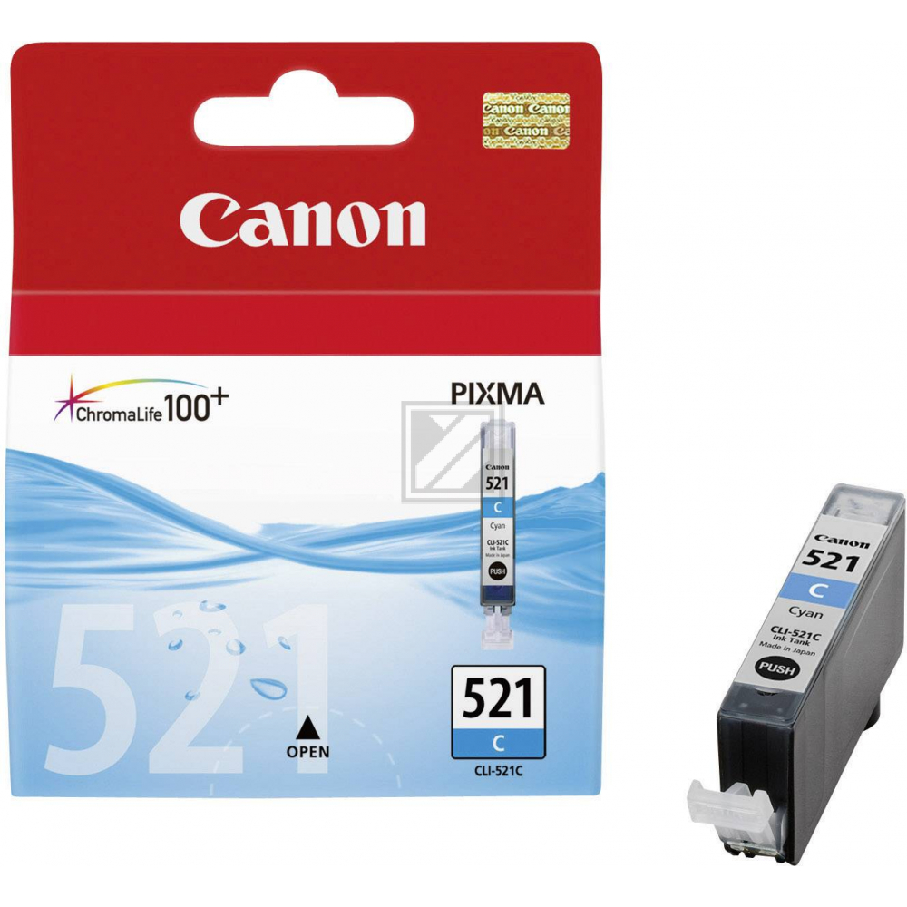 2934B001 CANON CLI521C Nr.521 Pixma MP Tinte cyan 505Seiten 9ml