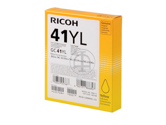 405768 RICOH SG2100N GEL TINTE YELLOW GC41YL 600Seiten