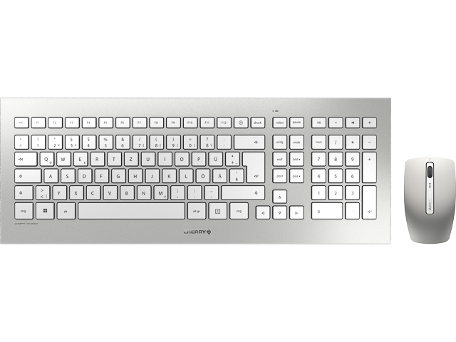 CHERRY DW8000 TASTATUR+MAUS QWERTZ DE JD-0310DE silber kabellos USB