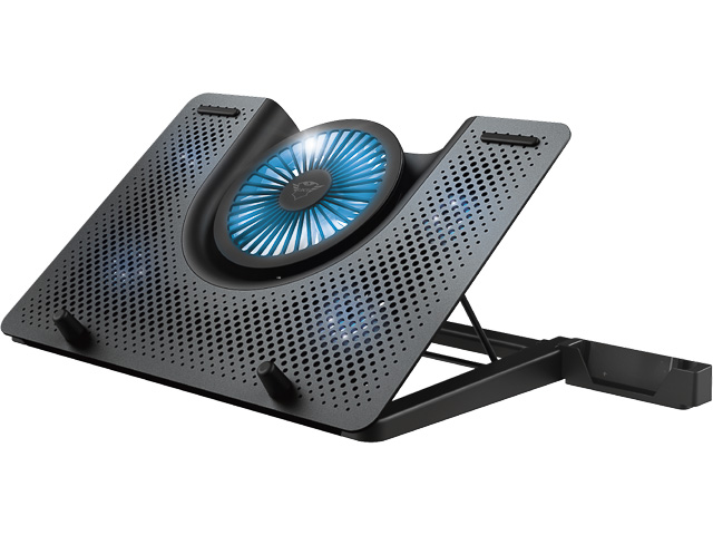TRUST GXT1125 QUNO LAPTOP-KUEHLSTAENDER 23581 LED-Beleuchtung 5Luefter schwarz