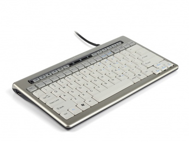 BNES840DBE BAKKER S-board 840 Design Tastatur BE AZERTY BE USB silber-weiss