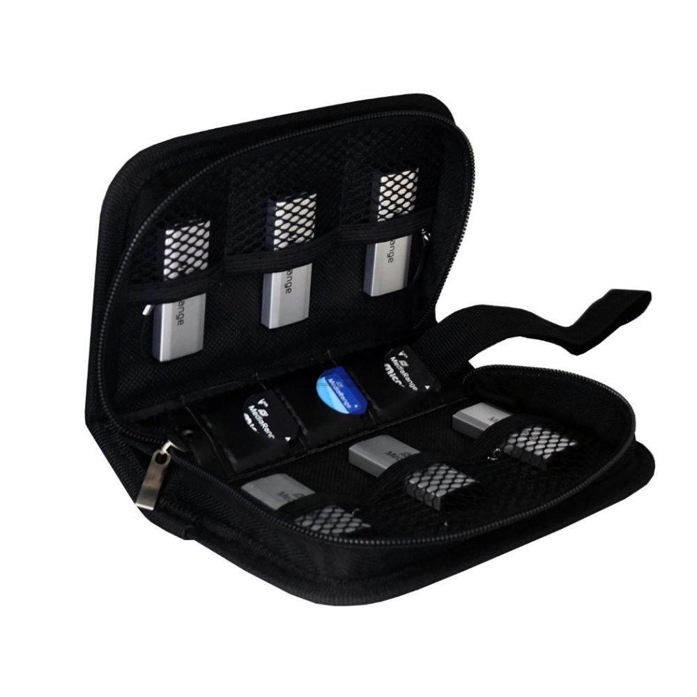 MEDIARANGE ARCHIVIERUNGSMAPPE 6USB 3SD BOX98 schwarz