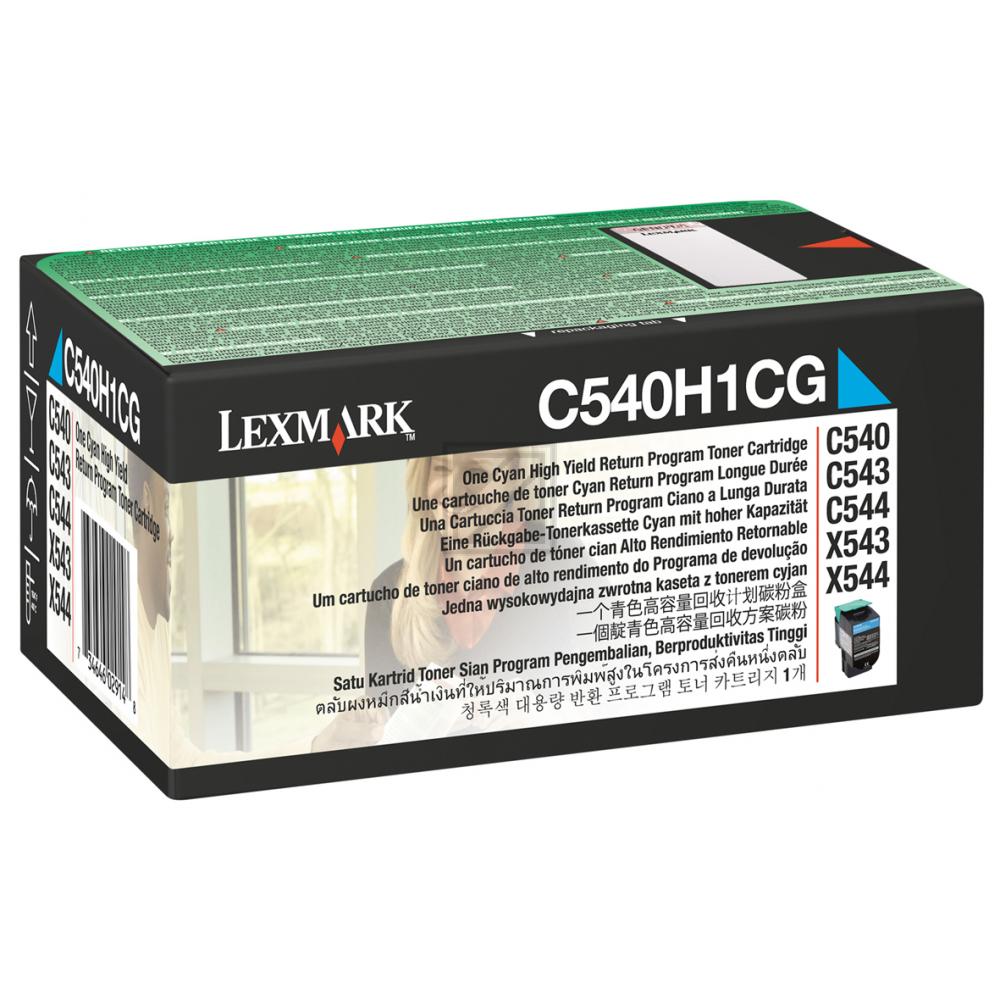 C540H1CG LEXMARK C54x/X54x Toner cyan HC return 2000Seiten