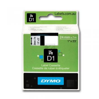 S0720920 DYMO D1 24mm SCHWARZ-KLAR 53710 Schriftband 7m