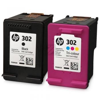 X4D37AE HP 302 OJ Tinte (2) blk-col 190/165Seiten 3,5/4ml