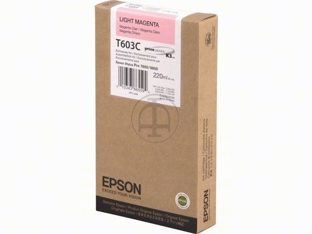 C13T603C00 EPSON ST PRO7800 TINTE LM HC 220ml light magenta hohe Kapazitaet