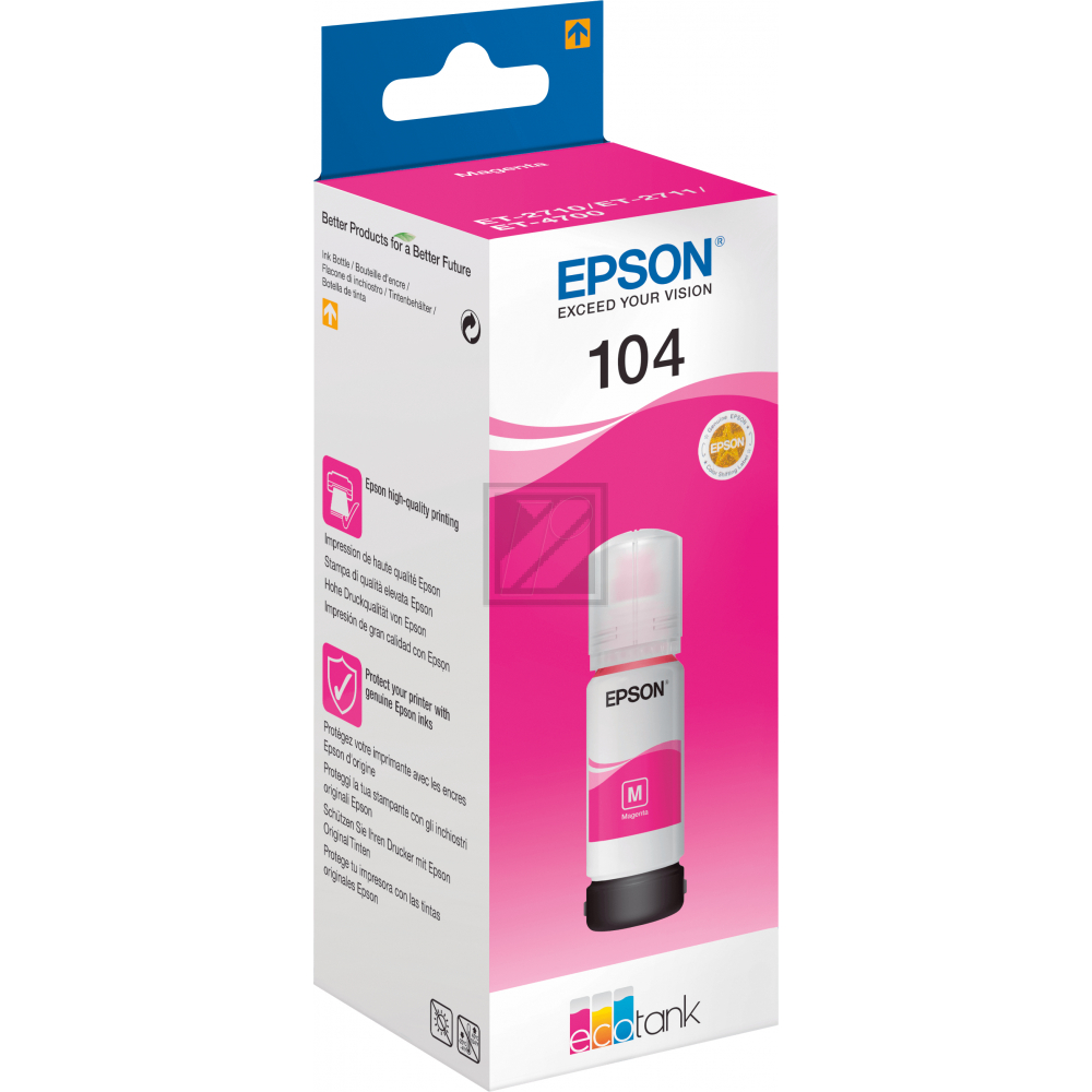 C13T00P340 EPSON ET104 EcoTank Tinte magenta 7500Seiten 65ml