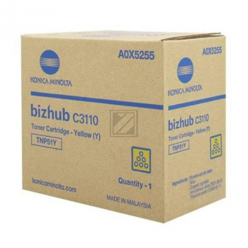 A0X5255 KONICA TNP51Y Bizhub Toner yellow 5000Seiten