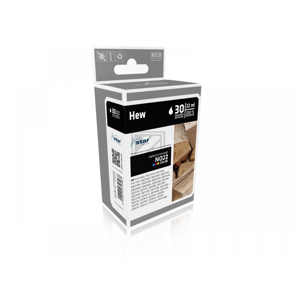 AS15352 ASTAR HP 22XL PSC Tinte 3color HC rebuilt 415Seiten Chip 11ml