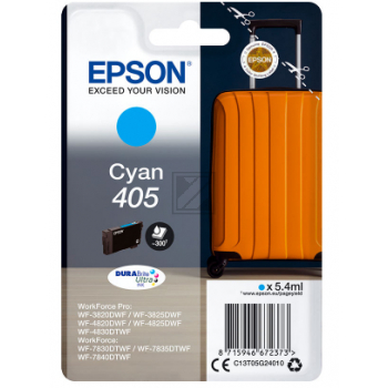 C13T05G24010 EPSON Nr.405 WF Tinte cyan ST 300Seiten 5,4ml