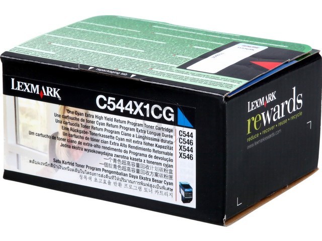 C544X1CG LEXMARK C544 TONER CYAN 4000Seiten return