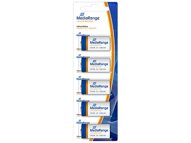 MEDIARANGE CR123A BATTERIEN 5er PACK MRBAT150 Lithium Knopfzellen 3V