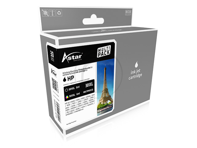 AS46301 ASTAR HP DJ1050 TINTE (2) K COL 301XL 1x8/1x6ml