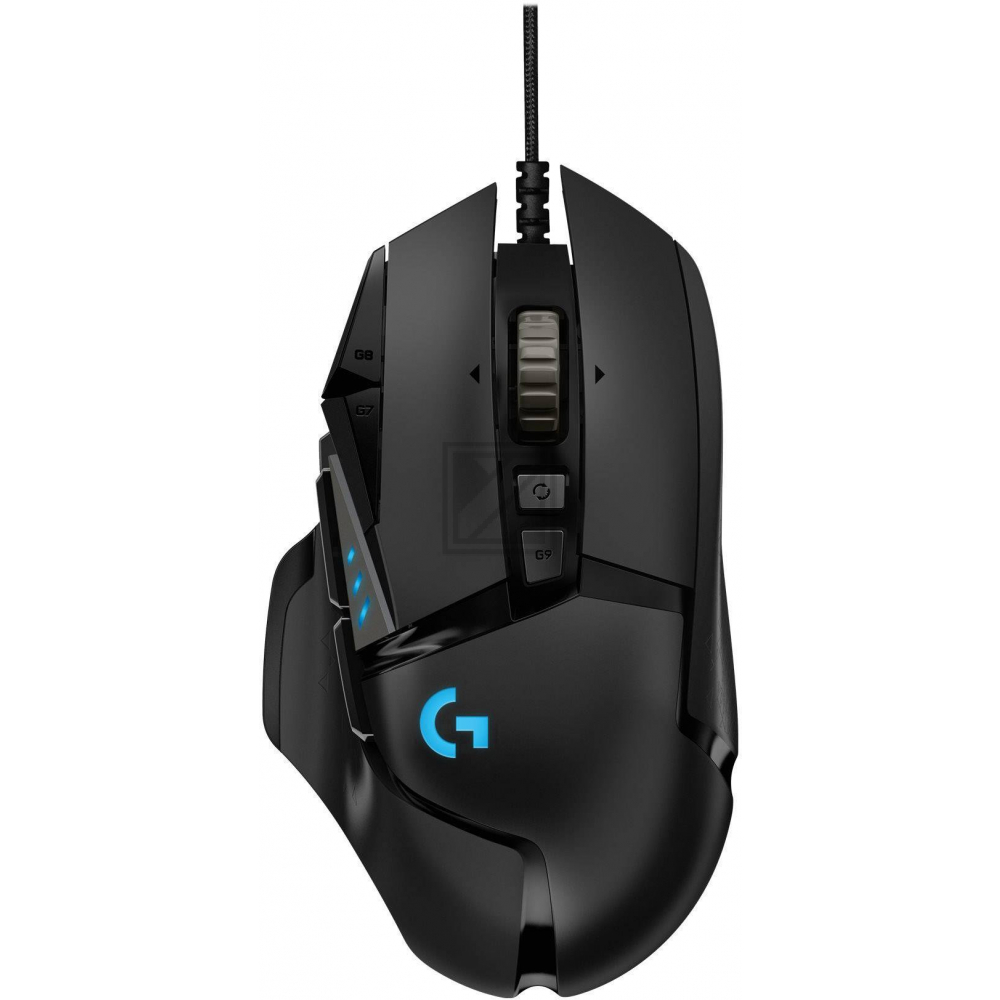 LOGITECH G502 HERO GAMING MAUS SCHWARZ 910-005471 11Tasten Kabel rechts