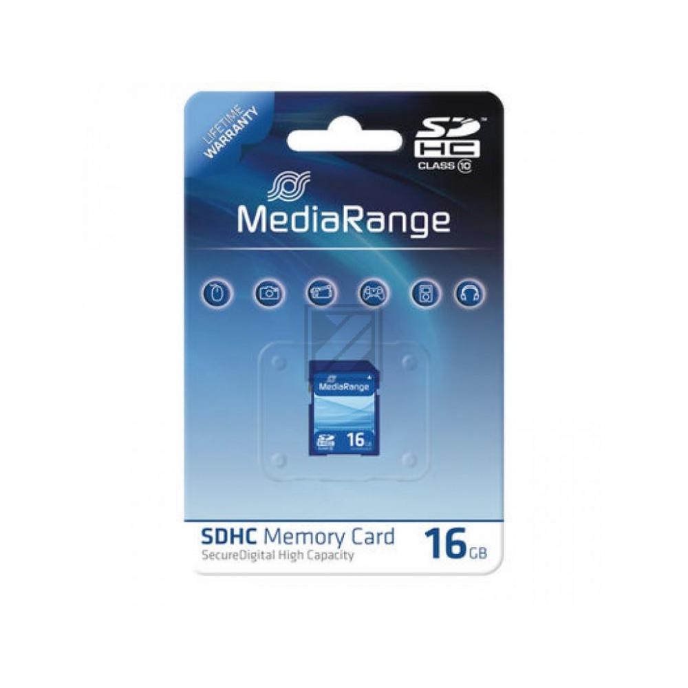 MEDIARANGE SDHC KARTE 16GB MR963 Klasse 10