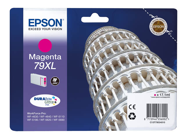 C13T79034010 EPSON WF5110WF TINTE MAG HC 17,1ml Nr.79XL 2000Seiten hohe Kap.