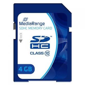 MEDIARANGE SDHC KARTE 4GB MR961 Klasse 10