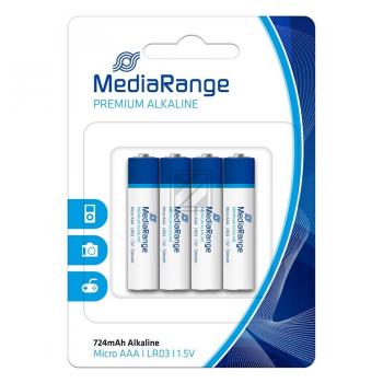 MRBAT101 MEDIARANGE Batterien 4er Pack AAA Micro LR03 Alkaline 1,5 V