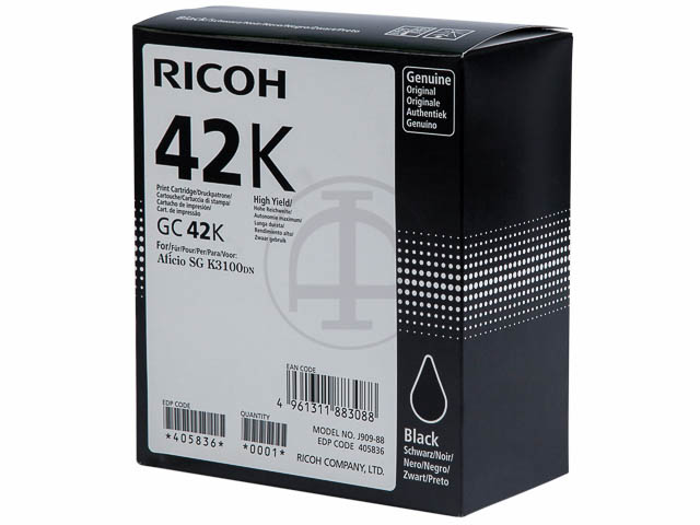 405836 RICOH SG K3100DN GEL TINTE BLACK GC42K 10.000Seiten