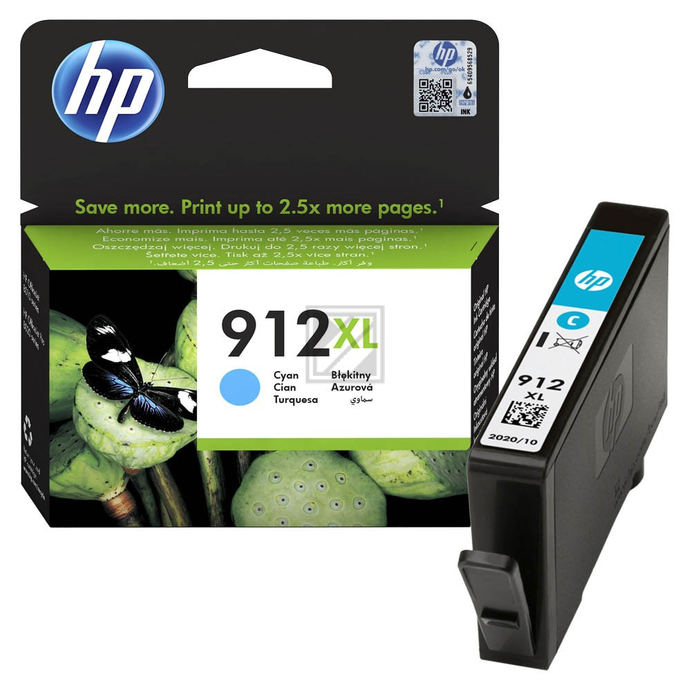 3YL81AE#BGX HP 912XL OJ Tinte cyan HC 825Seiten