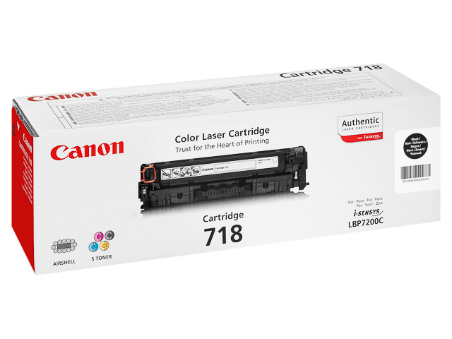 2662B005 CANON LBP7200 CARTRIDGE (2) BLK 718BK 2x3400Seiten