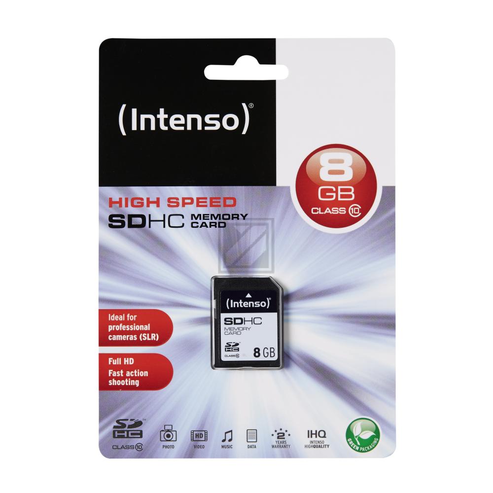 INTENSO SDHC KARTE 8GB 3411460 Klasse 10
