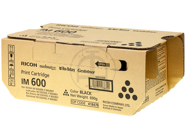 418478 RICOH IM600 TONER BLACK 25.000Seiten