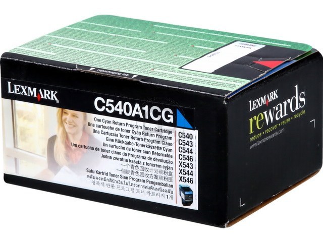 C540A1CG LEXMARK C540 TONER CYAN ST 1000Seiten Standard Kapazitaet return