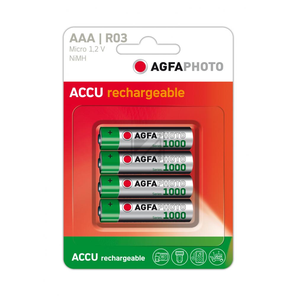 131802756 AP Batterien 4er Pack AAA Micro HR03 NiMh Akku 1,2 V 900 mA