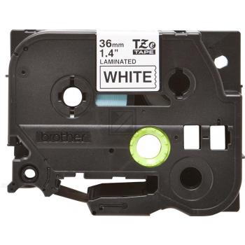 TZE261CIV BROTHER PT 36mm WEISS-SCHWARZ Schriftband 8m laminiert