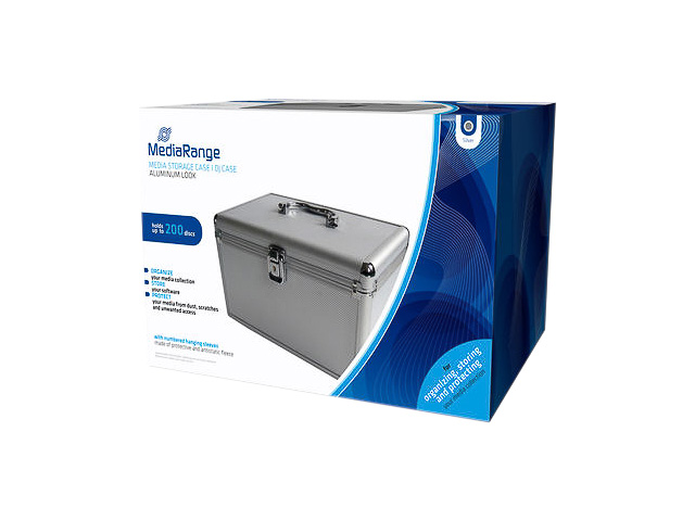 MEDIARANGE ARCHIVIERUNGSKOFFER 200DISK BOX75 silber