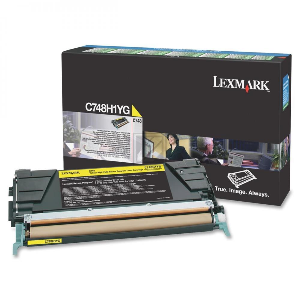 C748H1YG LEXMARK Optra C Toner yellow HC return 10.000Seiten