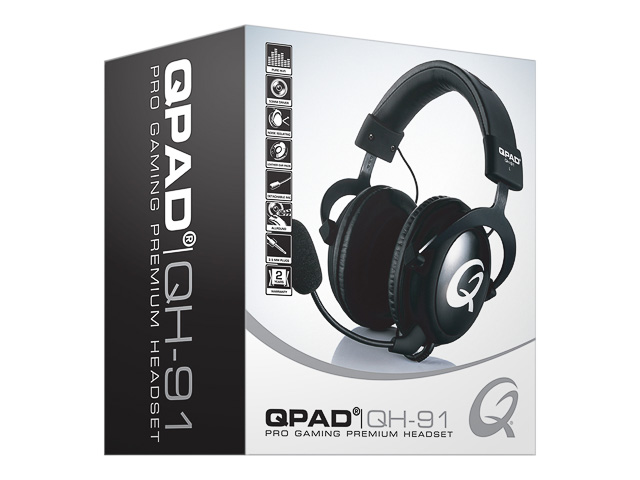 QPAD QH91 PRO GAMING HEADSET 9J.H3593.H91 Kabel/Mikrofon/2x3,5Klinke