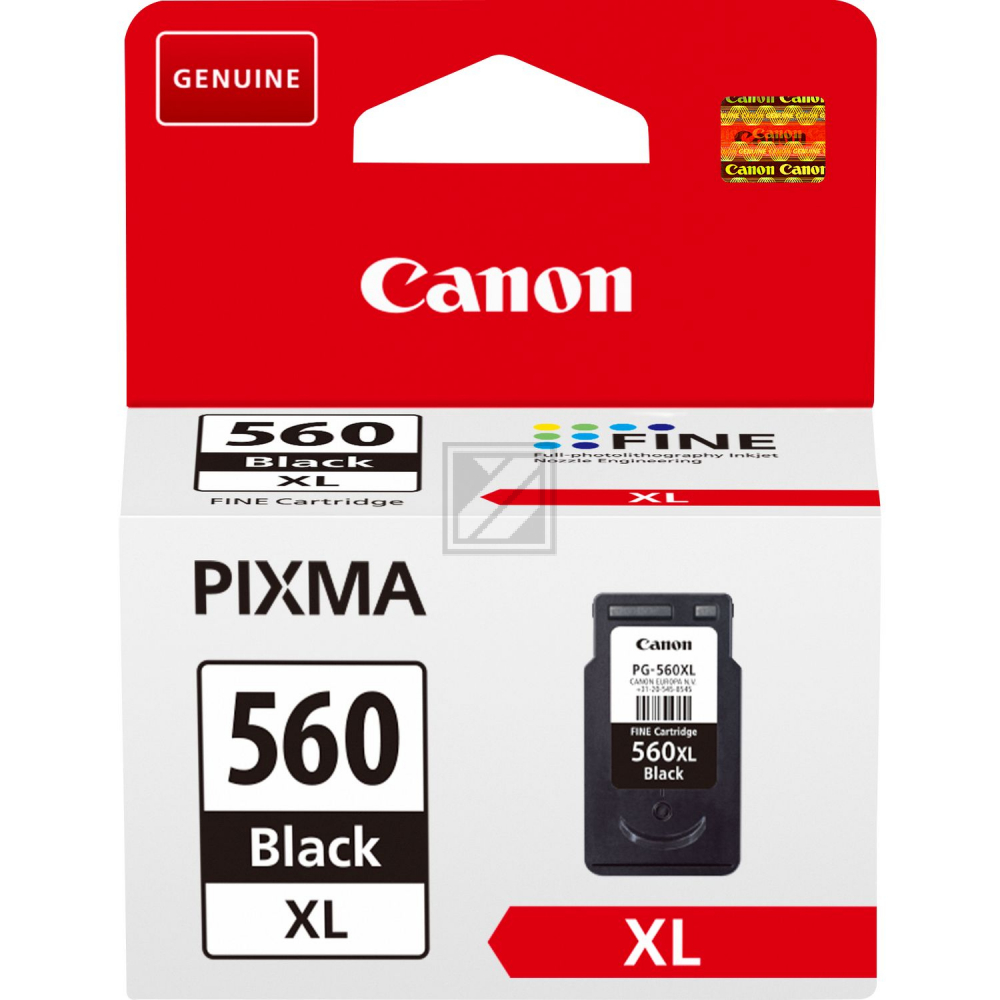 3712C001 CANON PG560XL Pixma TS TR Tinte black HC 400Seiten 15ml