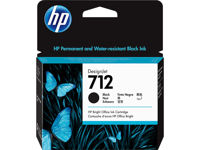 3ED71A HP DNJ T200 TINTE BLACK HC HP712 80ml hohe Kapazitaet