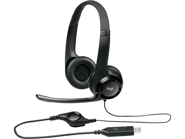 LOGITECH H390 HEADSET USB 981-000406 Kabel/stereo