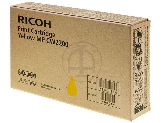 841638 RICOH CW2200SP GEL TINTE YELLOW 100ml 440Seiten