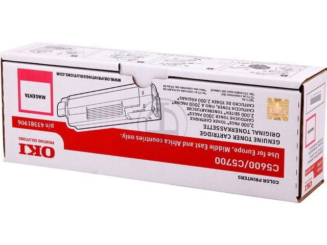 43381906 OKI C5600 TONER MAGENTA 2000Seiten