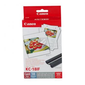 7741A001 CANON Fotopapier+TTR 89x54mm 18 Blatt weiss KC18IF