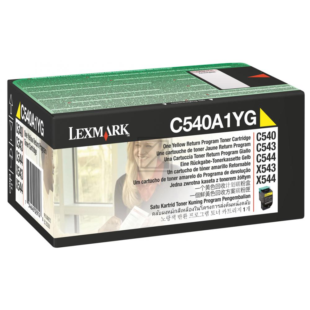 C540A1YG LEXMARK C54x/X54x Toner yellow ST return 1000Seiten